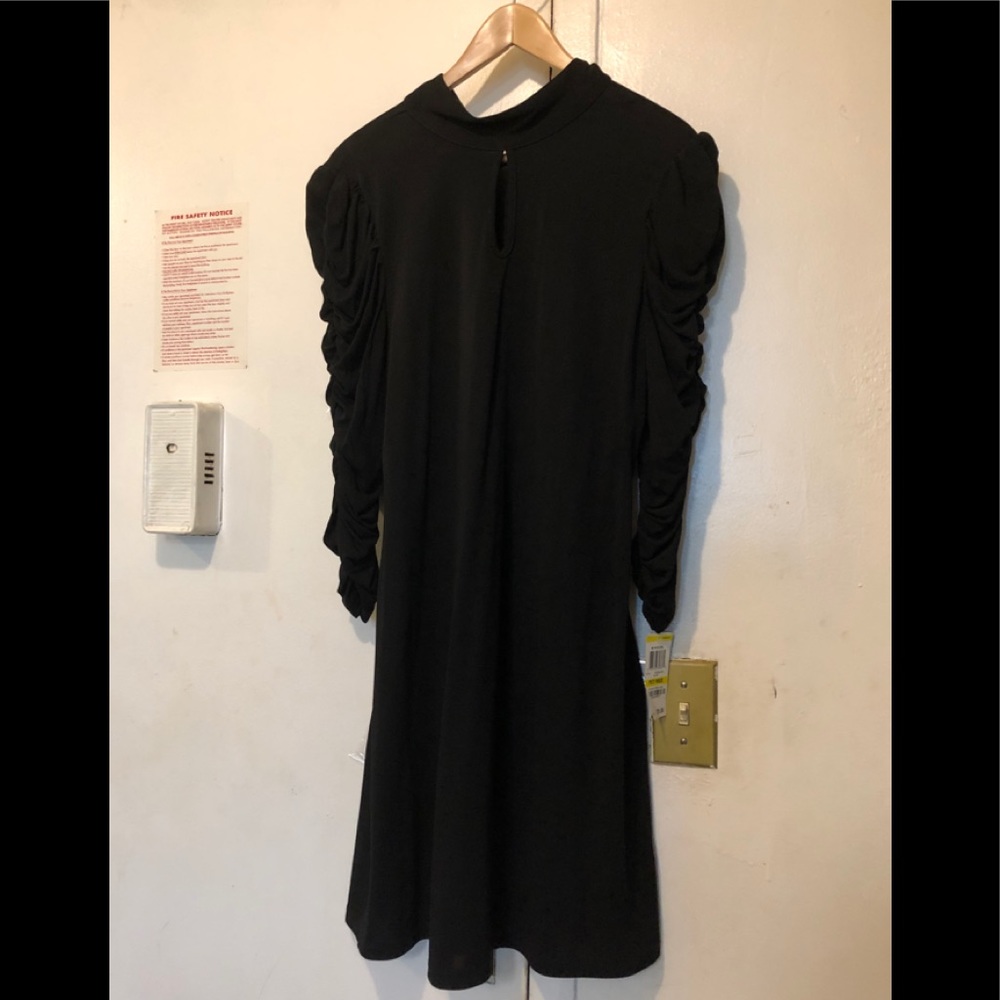 👗BOGO Sale- NWT Black Accordion Long Sleeve dress